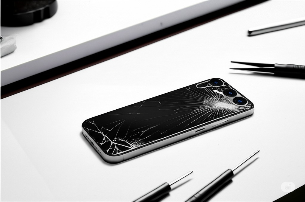 Celular com traseira quebrada